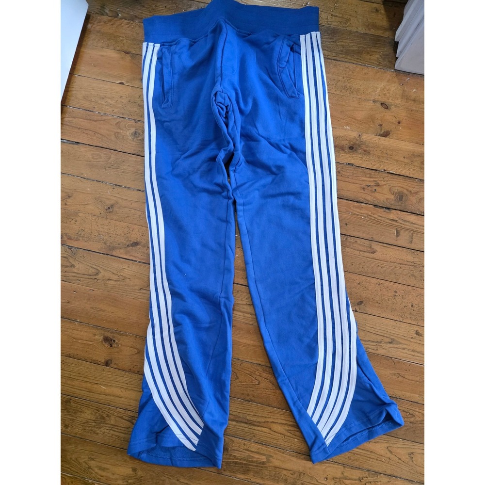 Urban Beast Mens Stripe Long Pant Royal‎ Blue White Side Stripes Size S NWT